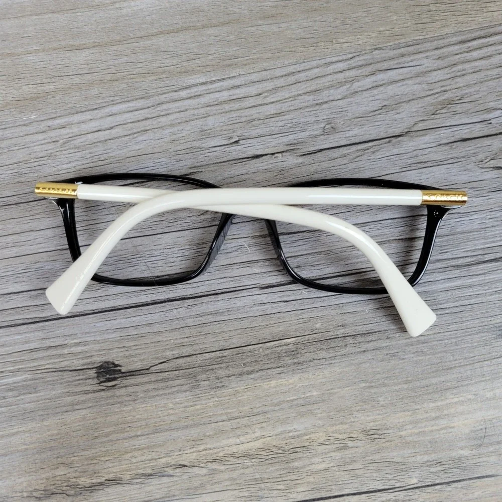 Coach Eyeglass Frames HC 6077 5340 Black/Ivory Rectangular Women 51-15-135